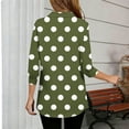 thumbnail image 4 of DAFPZW Polka Dot Shirt for Women Casual 3/4 Sleeve Dressy Blouse Work Business Tops Spring Summer Fashion Outfits, 4 of 5