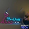 thumbnail image 2 of Handmadetneonsign Dress Shop Neon Sign, Fashion Clothing Store Display, Business Sign 136065, 2 of 5