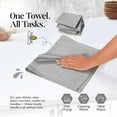 thumbnail image 5 of HEIRLOOM COMFORT Grey Honeycomb Kitchen Towels 3 Pack, 16x26 Inch, 100% Cotton, Fast Dry, Ultra Absorbent, Reusable Dish Towels for Drying Dishes, Cleaning & Home Kitchen Essentials, 5 of 6