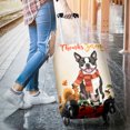 thumbnail image 3 of Happy Thanksgiving Boston Terrier with Turkey Pumpkins Autumn Vibes Travel Luggage Cover Gentleman Dog Lover Gifts Suitcase Dust Protective Decor - 12018, 3 of 5