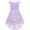 Purple, variant on Girls Dress White Off Shoulder Sequin Tassel Flapper Party Pageant 7 Years