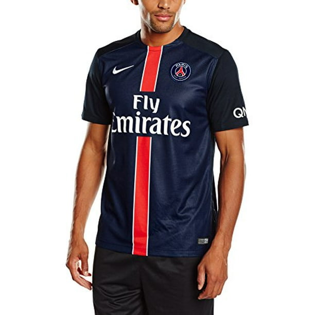 handicap Zich afvragen Bank 2015-2016 PSG Home Nike Football Shirt Navy Blue Large - Walmart.com