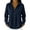 Navy, variant on Denim Shirt Women Long Sleeve Shirts Trendy Retro Button Down Collared Polo Jean Shirt V Neck Tunic Denim Top Casual Soft Lightweight Jean Blouse Daily Office Outfits, Navy XL