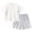White, variant on Kogui Kids Athletic Short Sleeve T-Shirt & Shorts Set, Sport Activewear for Boys Girls Breathable Summer Outfit 6 12 Months (Purple,6-12 Months)