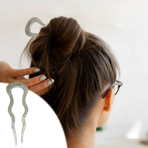 Fiudx Horquilla Ondulada, Accesorio para El Cabello con Diseño Único En Forma de U, Herramienta de Peinado Versátil para Recogidos Elegantes, Agarre Seguro y Cómodo, Perfecta para Cualquier Ocasión,