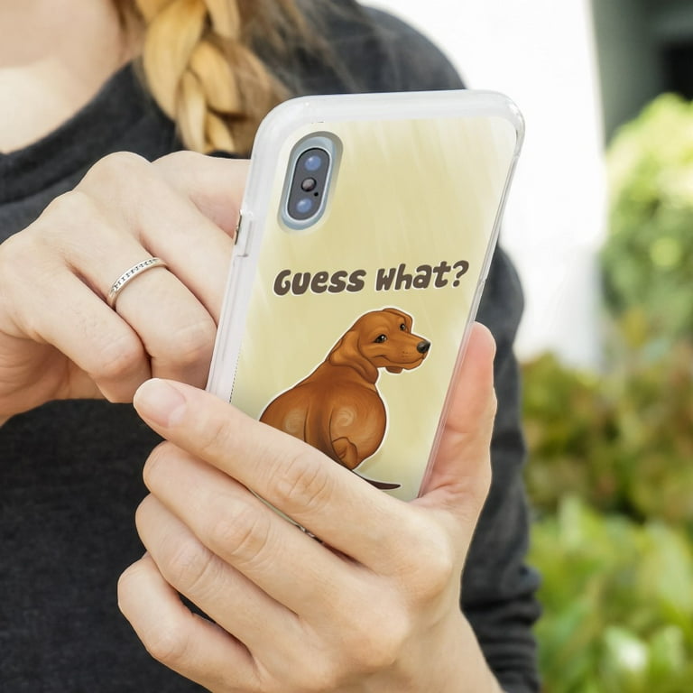 Guess What? Wiener Dog Butt Dachshund Funny Protective Slim Fit