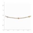 thumbnail image 3 of Primal Gold 14 Karat Tri-color Polished and Diamond Cut Beaded Necklace, 3 of 5