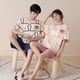 thumbnail image 1 of Conjunto de pijamas a juego para hombre y mujer, ropa de dormir de algodón, informal, para el hogar, 1 of 4