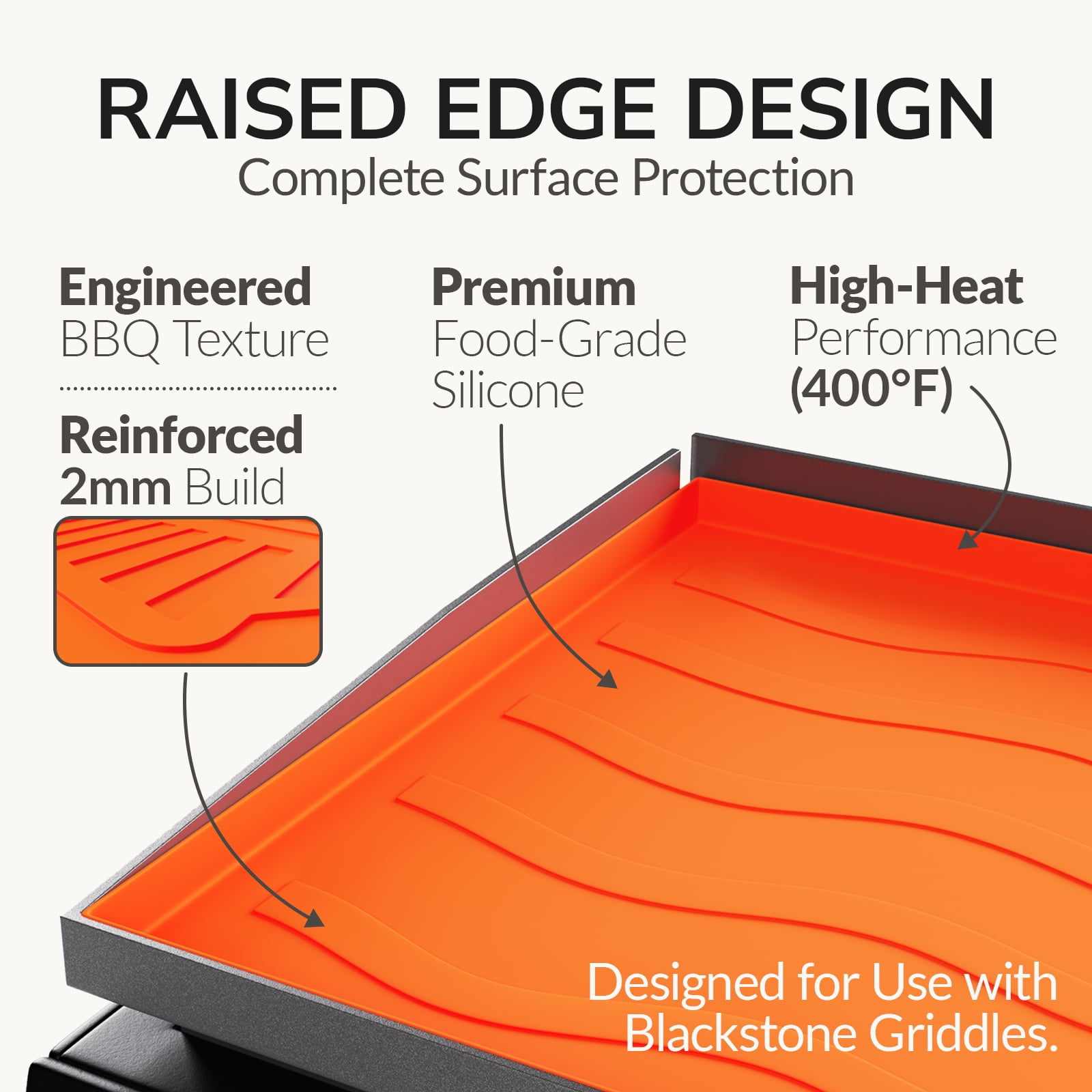 KissKing 28" Silicone Griddle Mat, Heavy-Duty Silicone Cover, Rust & Moisture Protection