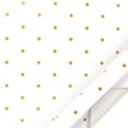 thumbnail image 2 of SeekLGT Premium Gold White Polka Dot Wrapping Paper Roll Metallic Finish All Occasion Gift Wrap for Christmas Birthday Valentine's, 2 of 4