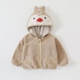 thumbnail image 1 of Cowsor Baby Kids Sherpa Jacket with Zipper, Cotton-Lined Fuzzy Outerwear Coat for Infant Toddler, 1 of 5