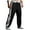 Black, variant on Mens Athletic Track Pants Colorblock Drawstring Stitching Lightweight Breathable Joggers with Elastic Waistband and Side Stripes for Sports and Casual Wear