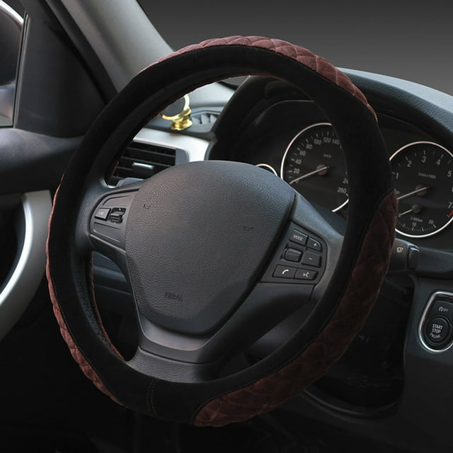 Steering Wheel Cover,Steering Wheel Cover,Steering Wheel Cover Crystal Velvet Flat Bottom Round Universal Handlebar Cover,Steering Wheel Covers,Steering Wheel Covers,Leather Steering Wheel Cover