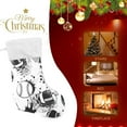 Bestwell Football Pattern Christmas Stockings Personalized Large