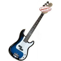 Electric Bass Guitar with Bag, Strap and Tuner, Blueburst