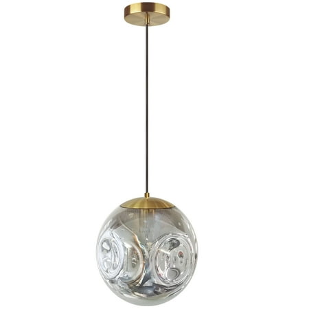 

Aged Brass Tone Finish Pendants 10 Wide Glass/Metal Material 1 Light Fixture