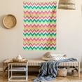 thumbnail image 2 of Chevron Decor Wall Hanging Tapestry, Chevron Pattern Vintage Style with Down Backward Strokes Like Leaf Funk Art Style 60's Theme, Bedroom Living Room Dorm Accessories, 60 X 80 Inches, by Ambesonne, 2 of 5