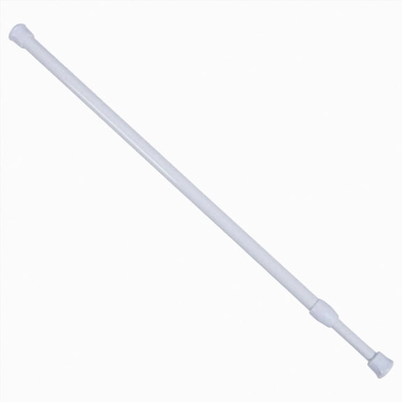 Adjustable Tension Rod Extendable Curtain Rod for Closet Wardrobe Bookshelf Small Window White