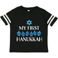 thumbnail image 3 of Inktastic My 1st Hanukkah Dreidels in Blue with Star of David Boys or Girls Toddler T-Shirt, 3 of 5
