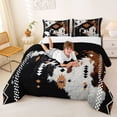 thumbnail image 3 of jejeloiu Natural Tribal Full Size Comforter Sets,Organic Print Bedding Comforter Set For Boys,Black Turquoise,Black Reversible,3 Pieces,1 Comforter and 2 Pillowcases, 3 of 7
