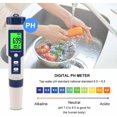 thumbnail image 2 of Medidor de PH electrónico 5 en 1, medidor de pH, TDS y EC, salinidad y temperatura, calidad del agua, pantalla LCD y precisión de lectura, para agua potable, acuarios, piscinas, etc. Dontodent Kuyhfg Sin marca, 2 of 5