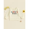 thumbnail image 4 of Aojekbee Toddler Girl Sweatshirt Casual Letter Print Crew Neck Long Sleeve Pullover Tops for Fall, 4 of 10