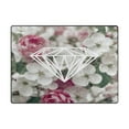 thumbnail image 2 of BZSMCE Vintage Area Rugs Diamond & Cherry Blossoms Creative Area For Home, 2 of 7