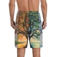 thumbnail image 4 of Lsque Seasonal Tree Reflection Mens Sleep Pajama Shorts,Short Pajama Pants, Cotton Ultra-Soft Knit-4X-Large, 4 of 9