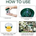 thumbnail image 4 of Paquete de 2 trampas solares para avispas, matamoscas alimentadas por energía Solar, colgantes con luz LED UV, trampa reutilizable para abejas, atrapamoscas para exteriores para avispones, 4 of 5