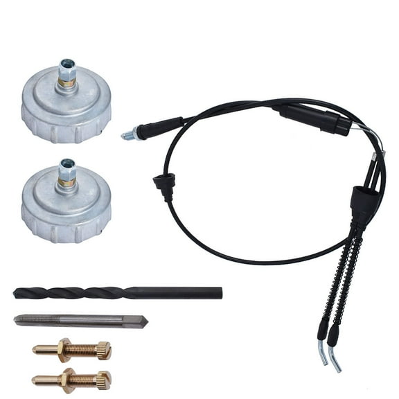 LABLT Thumb Throttle Cable Caps Eliminator Idle Screws Drill and Tap Install Kit Fit for Yamaha Banshee 1987-2006