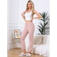 thumbnail image 2 of DARING DIVA Women's Drawstring Elastic Waist Cotton Pajama Pants XL Dusty Rose Stripe, 2 of 6