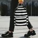 thumbnail image 2 of Easygdp Black And White Stripes Mochila Ligera de 15 Pulgadas para Estudiantes, Mochila Cómoda para la Escuela y Viajes, Correas Ajustables, 2 of 6