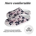 thumbnail image 6 of Daiia Lilies Flowers Print Women’s Fuzzy Slippers Memory Foam Lightweight House Shoes Cozy Loafer Flannel House Shoes-42/43, 6 of 7