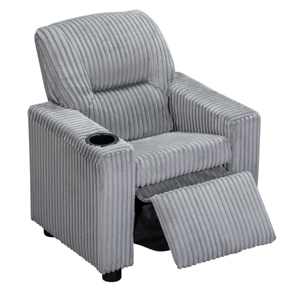 Oakley Kids Recliner in Soft Gray Cords
