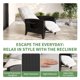 thumbnail image 5 of QinaQin Sillón reclinable de ratán para exterior con respaldo y reposapiés ajustables, mesa abatible y cojín para patio o jardín, 5 of 8