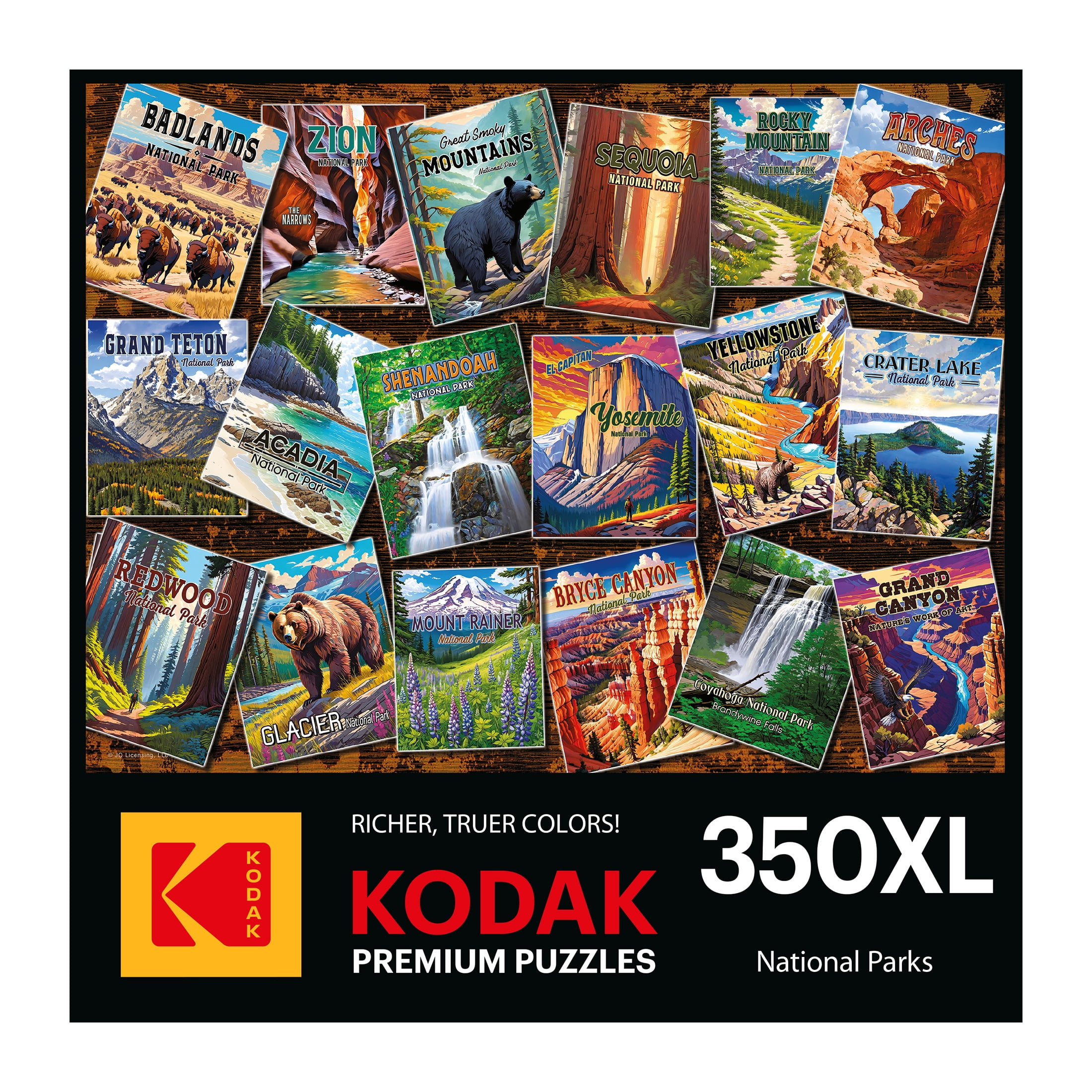 RoseArt Kodak 350-Piece National Parks Adult Interlocking Jigsaw