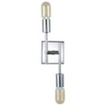thumbnail image 4 of JONATHAN Y Turing 18.7" 2-Light Metal LED Wall Sconce, Chrome, 4 of 7