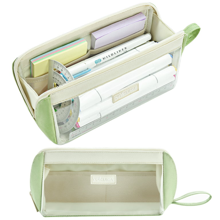 1pc Clear Pencil Bag, Minimalist Portable Stationery Bag For Middle High  College School & Office