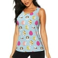 thumbnail image 2 of Uemuo Happy Easter Pattern Workout Tank Tops for Women Breathable Moisture-wicking tank top Sleeveless Running Loose Fit Yoga Tops Active Shirts Sports Gym Exercise, 2 of 9