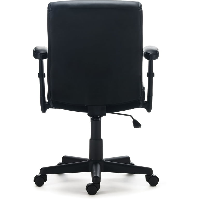 STAPLES Traymore Ergonomic Faux Leather Desk Chair, Black