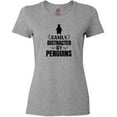 thumbnail image 3 of Inktastic Easily Distracted by Penguins Women's T-Shirt, 3 of 5