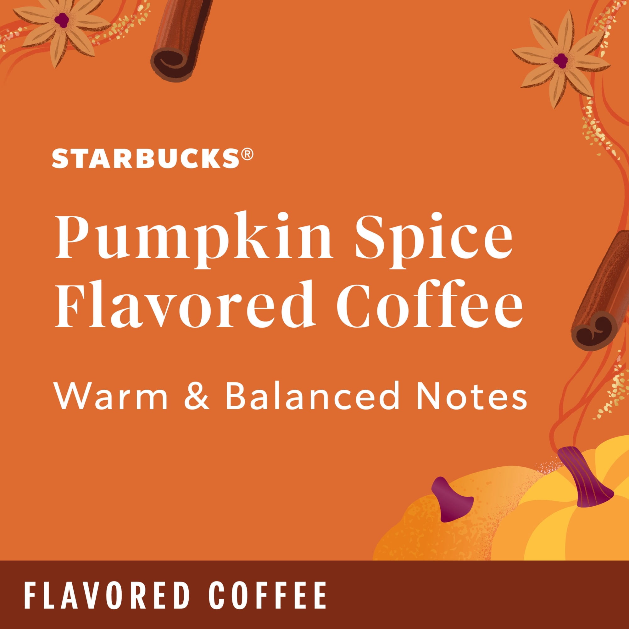 Starbucks Pumpkin Spice Naturally Flavored K-Cups Coffee Pods, 22 Count K Cups