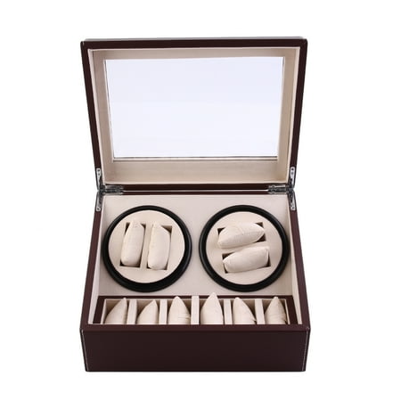 Fashionable 10 Grid Leather Watch Box Organizer Jewelry Display Storage Case