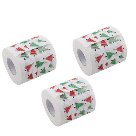 

Dtydtpe Christmas pattern color toilet paper Santa Christmas tree printed tissue Organic Cotton Hand Towels Dish Towel with Button Flour Towels Kitchen Made from Scratch Towel Paper Towel Replaceme