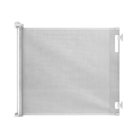 Perma Child Safety 71 in. Wide x 33 in. Tall White Retractable Baby Gate