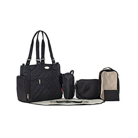 Collection Baby Diaper Stacker - SoHo Collection, Tribeca 9 pieces Diaper Tote Bag set *Limited time offer * (Black)