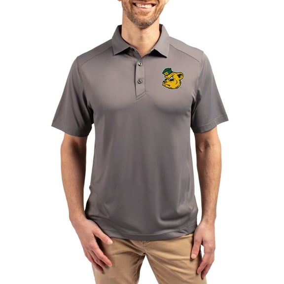 Men's-Cutter & Buck  Gray Baylor Bears Forge Eco Stretch Recycled Polo