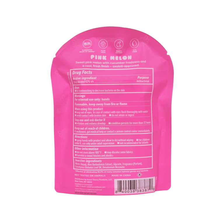 Scent Theory Hand Sanitizer Spray, Pink Melon, 1 fl oz - Walmart.com