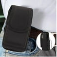 thumbnail image 4 of Black Oxford Cloth Vertical Belt Loop Waist Case Compatible with TCL Flip 4 flip phone, 4 of 4