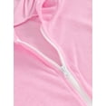 thumbnail image 5 of Bslissey Toddler Kids Girls Swim Cover Up Solid Color Short Sleeve Zipper Hooded Bathrobe Little Girls Casual Summer Bathing Suit Beach Cover-up 1T 2T 3T 4T 5T 6T 7T 8T, 5 of 9